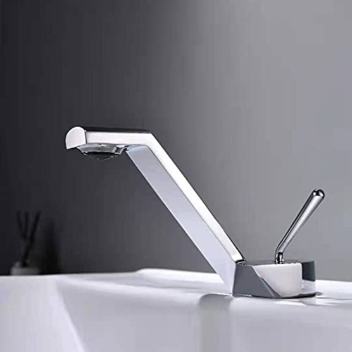 Robinet de lavabo mitigeur cascade anti-éclaboussures pour eau chaude et froide