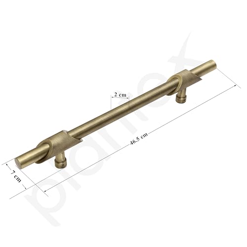 Image of Plantex Heavy Duty Main Door Handle /18 Inch Door Handle for Main Door /Pull-Push Door Handle for Glass & Wooden Door /3 Years Warranty Pack of 1 (S-120-Brass Antique)