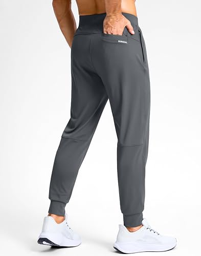 Image of G Gradual Men's Golf Joggers Pants with Zipper Pockets Stretch Sweatpants Slim Fit Track Pants Joggers for Men Work Running