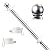 ESTTOP 5 FT Flag Pole, Tangle Free Stainless Steel Weather Resistant Rustproof Flagpole for 3x5 USA Flag Sports Fan Outdoor Flags 1" Dia Flag Poles for Outside House, Wall-Mounted (Without Bracket)