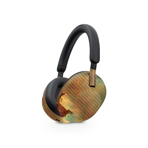 Image of MightySkins Carbon Fiber Skin Compatible with Sony WH-1000XM5 Headphones - Space Smoke | Protective, Durable Textured Carbon Fiber Finish | Easy to Apply