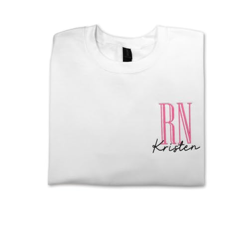 NACRE APPAREL Custom Name Nurse Sweatshirt RN LN LPN Licensed Practical Registered Nurse Life Nursing School Add Your Name