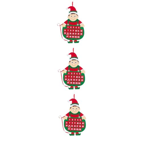 Ornements de Noël en feutre ABOOFAN : 3 décorations de sapin suspendues