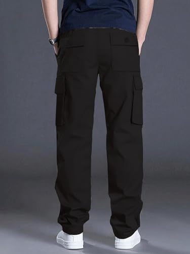 Image of Leriya Fashion Men's Cargo Pants | Multi Pocket Cotton Cargo Joggers for Men | Loose Fit Stylish Pant with Pockets | Casual Baggy Trousers & Streetwear Lower