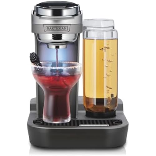 Bartesian Duet Cordless Cocktail Machine and Margarita Maker - Compact Home Bartender Mixologist Drink Mixer with 2 Glass Spirit Bottles - Automatic Machine Makes 500 Premium Cocktails Per Charge