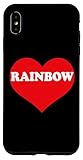 Installation facile Coque pour iPhone XS Max I Heart Rainbow, I Love Rainbow Custom