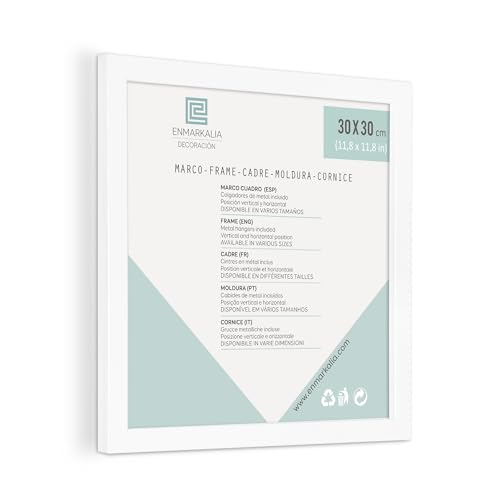Enmarkalia Marco 30X30 cm - color Blanco (Moldura 30x15mm) X 1 Ud.