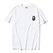 EXXE&OYYO Men's Shirt Camo Casual Tees Graphic Shark Ape Hip Hop Tees (white6,M,Medium)