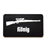 Slate Black Industries Gun Morale Patch - Kar98k Sniper - German k98k Mauser ''König'' (Hook and Loop sew-Backed)