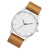 IMIKEYA Orologio da uomo Quadrante Cinturino in pelle PU resistente casual per uomo