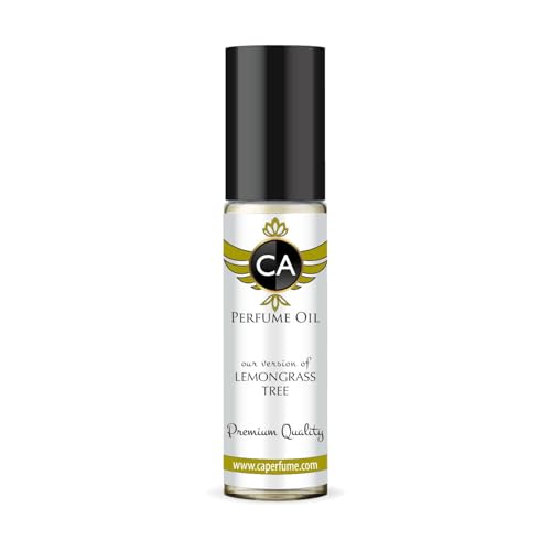 CA Perfume Originals Lemongrass Tree Unisex Fragrance Oil Citrus Aromatic Scent Long Lasting Perfumes for Women &amp; Men Travel Size TSA Ready Mini Parfum Body Oil Roll-on 0.33 Fl Oz 10ml