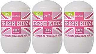 Keep it Kind Fresh Kidz Natural Roll On Deodorant 24 Hour Protection - 1.86 fl.oz. (3 Pack) (Girl - Pink)