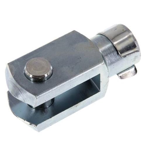 cyclingcolors Chape Femelle avec axe M6 x 12mm en Acier zingué DIN 8140 71752 pièce de Fixation pour vérin Tête Embout Fourche Universel Véhicule Goupille...