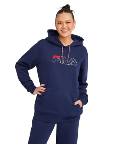 FILA Unisex Adult's Classic 2.0 Hoodie, New Navy, Large