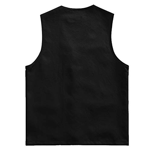TopTie Adult Volunteer Activity Vest Supermarket Uniform Vests Clerk Workwear-Black-M