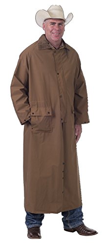 Tough 1 Deluxe Full Length Saddle Slicker, Brown, Medium