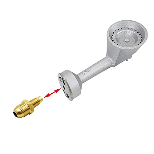 Mensi Gas Orifice Jets Connector Brass Hose Fitting 3/8" Flare X 1/8" Mnpt Propane Nozzle For Freestanding Casting Cooking Stove Grill, Turkey Pot Cooker Set Of 2 #TOP1