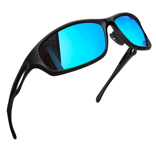 Joopin Gafas de Sol Deportivas Polarizadas para Hombre Mujer con Protección UV 400 Gafas de Ciclismo, Conducción Nocturna, Golf y Deportes al Aire Libre Azul Hielo