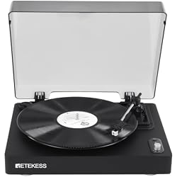 Retekess TR643 Vinyl Record Player, Turntable AT-3600L Cartridge | for Music Lovers, Entertainment, 33/45/78 RPM, Auto-Stop, Wireless Connectivity, with Headphone Jack