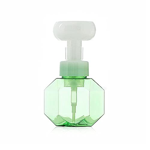 WDXG 300ml Flower Shape Foam Pump Bottle Empty Soap Dispenser For Facial Cleanser Shampoo Cosmetic Containers(green)
