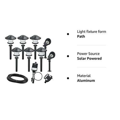 Hampton Bay Low-Voltage Black Outdoor Integrated Led Landscape Path Light And Deluxe Micro Spot Light Kit (8-Pack) #TOP2