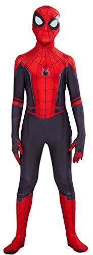 ugoccam Superhero Kids Bodysuit Boys Zentai Suit Cosplay Jumpsuit Red