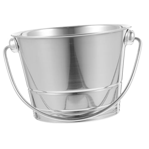BAZEITFLOW Secchio Ghiaccio Secchiello per Ghiacciata Acciaio Vino Contenitore per Ghiaccio Fresco Portatile Secchio Refrigerante per Bevande