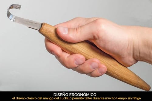 Cuchillo de gancho para tallar madera herramientas curvas SK5 5cm 5