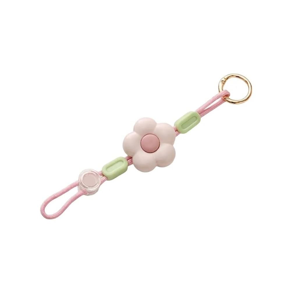 2Pcs Adjustable Flower Hat Clips with Rope Lock, Portable Stylish Fastener Clips for Travel & Outdoor Activities(Pink)
