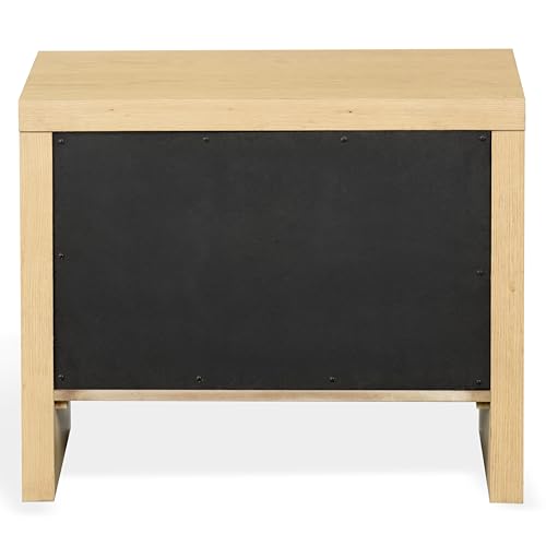 Image of SAFAVIEH Couture - Frederick Nightstand - Oak Nightstand with 2 Drawers - Fully Assembled Modern Bedroom Storage, 30 inch W x 17 inch D x 25 inch H (SFV2229B)