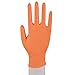 Produktbild 100 Nitril Handschuhe Puderfrei Einweg XS-XL Orange Größe XS (5-6)