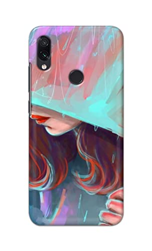 Image of PRINTFIDAA Pretty Woman Under The Umbrella Painting Printed Designer Hard Case for Redmi Note 7 / Redmi Note 7 Pro /Redmi Note 7S Back Cover -(e) RPM1007