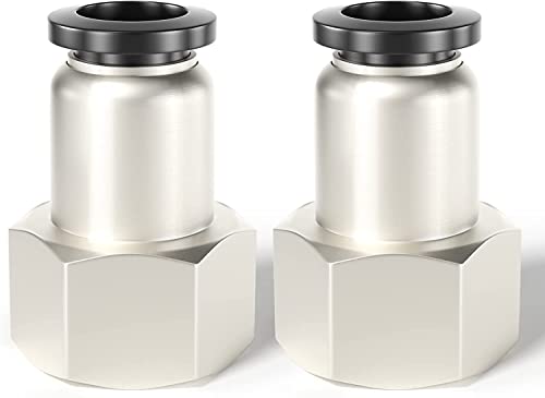 Tailonz Pneumatic Female Straight 1/4 Inch Tube Od X 1/4 Inch Npt Thread Push To Connect Fittings Pcf-1/4-N2(Pack Of 10) #TOP6
