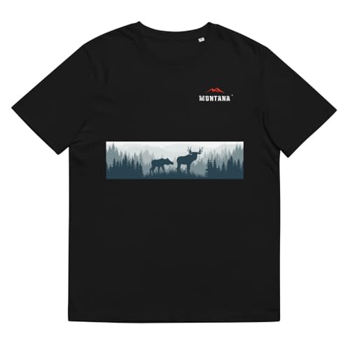 T-shirt Montana Wear Moose & Stag t-shirt organic cotton pour homme et femme mode écoresponsable