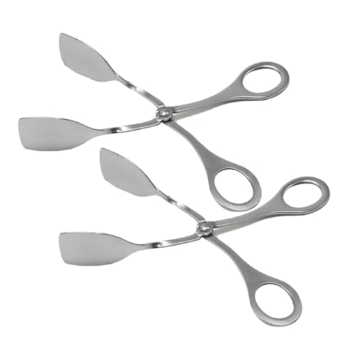 Abaodam 2pcs Stainless Steel Tongs Set Bbq Tongs Meat for Cooking Grilling Buffet Food Kitchen Supplies