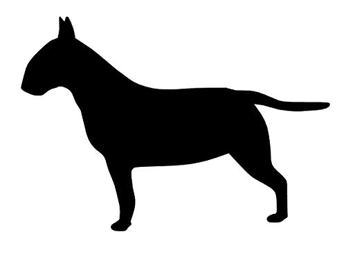 Desconocido Vinilo de Corte Pegatina Silueta Bull Terrier 10x7cm (Negro)