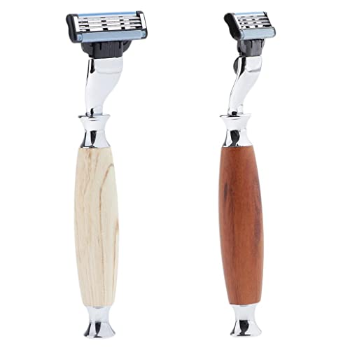 Cepillo de barba para evitar tirones con mango largo de madera marrón 7