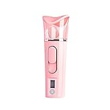 フェイススチーマー ハンディーミスト 顔 美顔器 38ml大容量タンク スキンケア 毛穴ケア 保湿 乾燥対策 ンパクト 美肌 USB充電 ピンク