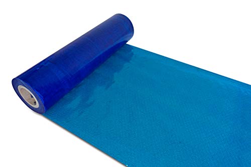Pack of America Carpet Floor Protective Film 24\" x 200 Feet - Durable Thick Removable Self-Adhesive Plastic Tape Roll Protector for Carpeting, Hard-Floor, Mats, Hard Surface, Flooring Protection, Blue