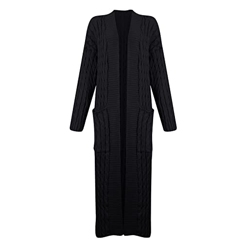 Cheetah Print Turtleneck, Trending Clothes For Women 2022 Pink Green Cardigan Women's Sweaters Black Women's Fashion Casual Cardigan Crum Cave Solid Color Knitted Sweater Coat (Xxl, Black) #TOP2