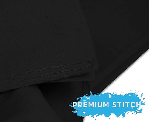 ZUPERIA Black Drop Cloth (4 x 15 Feet - Pack of 2) - Pure Canvas Drop Cloth for Painting, Curtains & Floor Protection Washable & Reusable Tightly Woven Paint Cover for Multipurpose use - Thumbnail 7