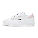 Lacoste Children's Powercourt Sneakers, White & Light Pink, 10
