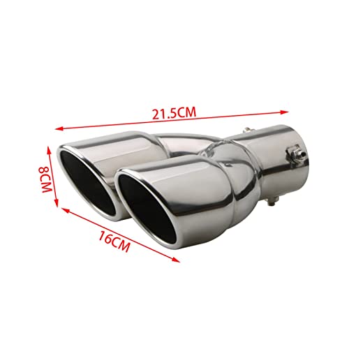 Embout d'échappement de voiture pour rénover une sortie rouillée - Inox et carbone droit - 2