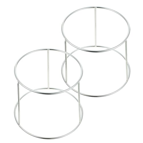 ELAYARD Supporto per Piatti da Tavolo in Acciaio Inox 2 Pezzi, Portapiatti Sicuro e Riutilizzabile, Indicato per Casa e Locali di Ristorazione