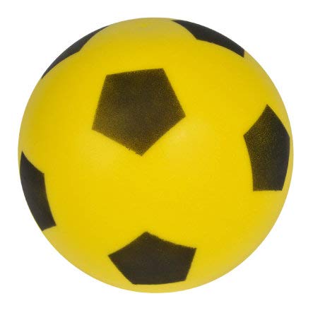 Ballon Foot en Mousse 20 cm colorie aléatoire - Jeu Balle Soft pour Interieur ou Exterieur - Taille 5 - Football - Enfant et Adulte - Sport