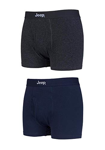 Jeep Men's Cotton Plain Fitted Key Hole Trunk Boxer Shorts