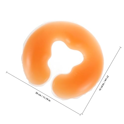Coussin massage visage U silicone orange compact pour salon et voyage - 2