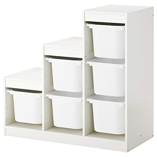 IKEA TROFAST Storage Combination with Boxes 99x44x94 cm White