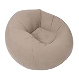 Surface floquée confortable : la surface floquée offre une expérience d'assise confortable et antidérapante, adaptée à divers environnements, chaise longue gonflable d'extérieur, gonflable de camping