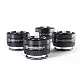 IsoAcoustics Gaia II Neo - Piedini isolanti per altoparlanti e subwoofer, 55 kg o meno, set da 4, colore: Nero